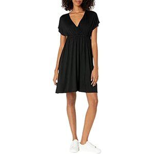 Amazon Essentials Black Surplice Dress 1X